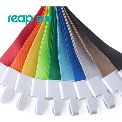 7649 12pcs/lot Reap 20mm Polyester Lanyards Badge Holder with Lanyard Neck Strap for Key and Id Cards Print Customize