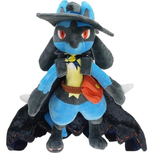 32cm Pokemon Anime Halloween Lucario Animals Pet Cosplay Plush Peluche Soft Stuffed Cartoon Toy Birthday Christmas Gift for Kids