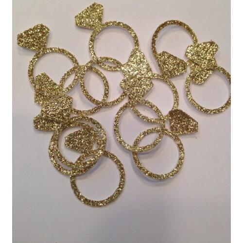 Glitter ENGAGEMENT RING CONFETTI wedding table scatters bridal shower bachelorette party decorations