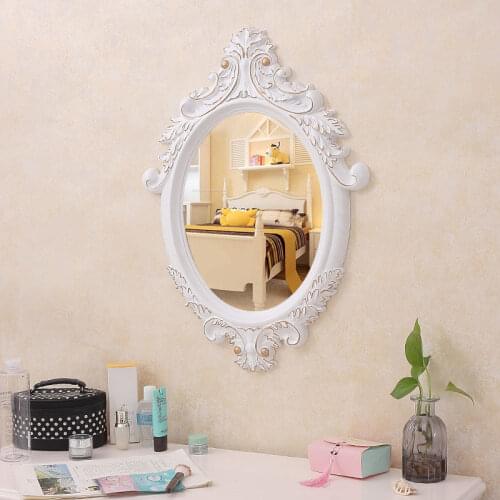European bathroom mirror wall hanging net red makeup =bedroom vanity beauty salon bedside mirror lo1213545