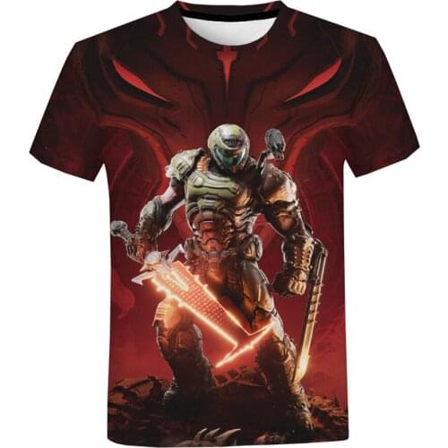 Doom T-Shirt FPS Game 3D Printed Streetwear Cool Men Women Summer Casual Tshirt Boys Girls Fashion Hip Hop Short Sleeve Clothes