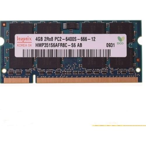 Hynix RAMS DDR2 4GB 800MHz Laptop memory 4GB 2Rx8 PC2-6400S-666-12 ddr2 4gb 800 ram ddr2 Laptop memoria 200PIN 1.8V for notebook