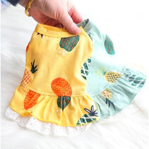 Summer Cotton Dog Dress Ropa Perro Chihuahua Dress Pet Dogs Clothes Puppy Clothes Dog Dresses for Small Dogs Luxury Dog Costumes