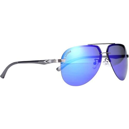 Lvvkee luxury Aluminum Polarized sunglasses Men 2020 uv400 high quality Women Rimless sun glasses pilot Mirror 62mm Choose box