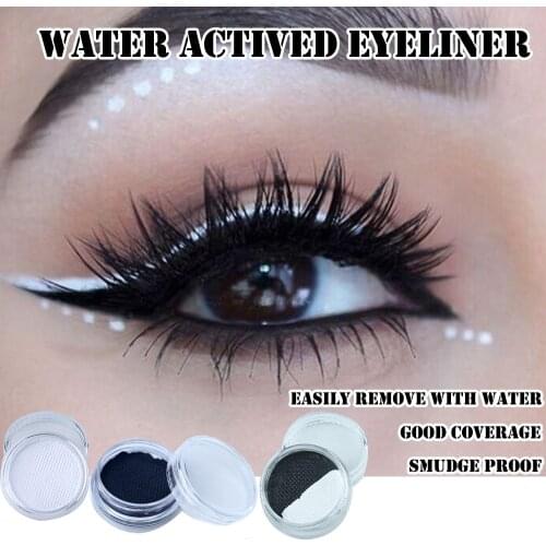 Water Based Body Face Paint Makeup Easy Remove Water Actived Matte Eyeliner Black,White