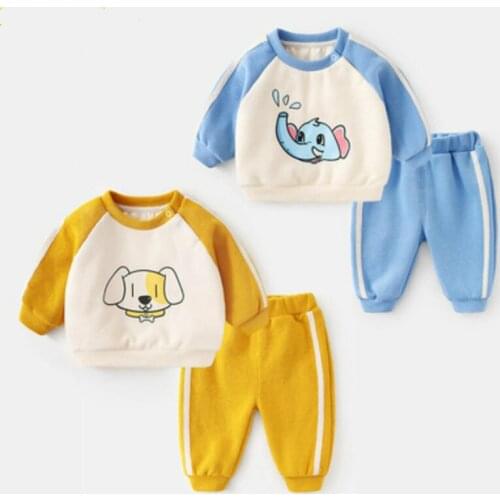 Baby Girls Clothes Autumn Tshirt Sportwear Set Kids Outfits Boys Sweatshirt Children Outwear Pant Coat For Girls Trousers Suits