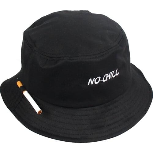 Wholesale Men Women Cigarette Embroidery Bucket Hat Hip Hop Fishing Cap Adult Panama Bob Hat Summer Lovers Flat Hat panama