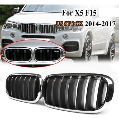 Car Front Kidney Grille Chrome&Black for-BMW X5 X6 F15 F16 F85 F86 M Sport 2013-2017 51117294485 51117294486