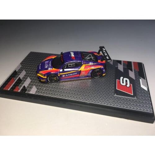 POP RACE 1:64 Audi R8 LMS Eva RT Test Type-01 X Works R8 Kakusei + Dispaly Box DieCast Model Car Collection Limited Edition