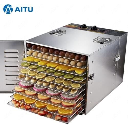 ST01 Industrial Commercial Food Dehydrator Vegetable Fruit Drying Machine Fruit Dryer Vegetable 10 Trays S.steel