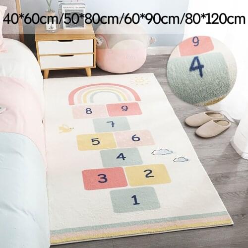 Lovely Jumping House Carpet Slip Mat Children Play Climbing Mat Interesting Carpet non-slip mats cute hopscotch children playing