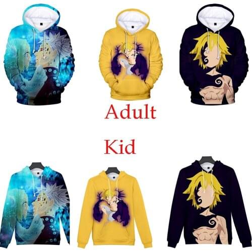 Anime Hooded Hot The Seven Deadly Sins Hoodies Men Women Sweatshirts Autumn Kids Hoodie 3d Suitable Boys Girls Pullover