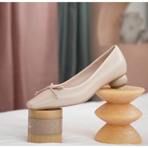 Womens Shoes High Heel Pumps Dress Shoes Casual Green Apricot Spring Cow Leather Shoes Woman
