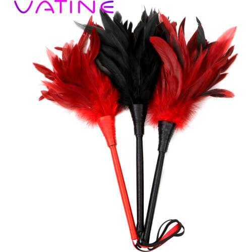 VATINE Spanking Bondage Feather Whip Itching Feather Couple Flirting Erotic Sex Toy Slave Role Play Adult Game