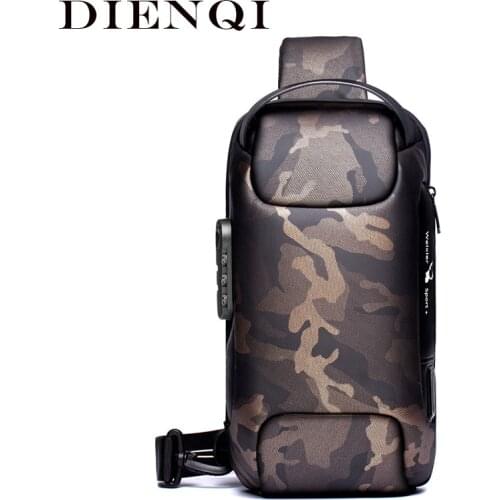 Carbon Fiber Waterproof Chest Bags Anti-theft One Shoulder Bag Husband Backpack Travel Pack Cross Body Neck Sling Bag For Male