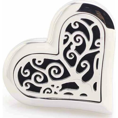 Top Quality Heart Tree Stainless Steel Car Diffuser Locket Aromatherapy Essential Oil Car Diffuser Lockets 20pcs