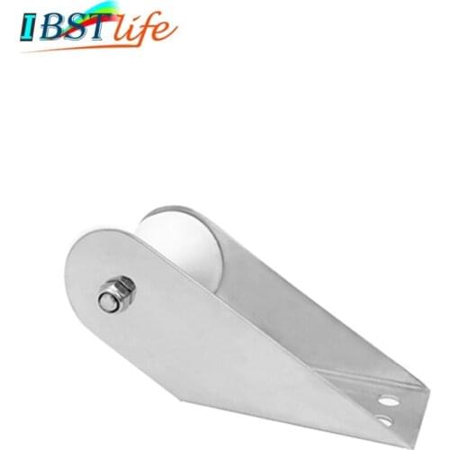 Mirror marine grade stainless steel 316 boat Bow Anchor Roller Bracket yacht Lift Roller With Rubber wheel for Fixed anchor