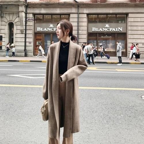 Women Winter Clothes 2019 Cashmere Sweater Caedigans Oversized Long Jacket Coat Winter Warm Batwing Knit Ponchoes Coat