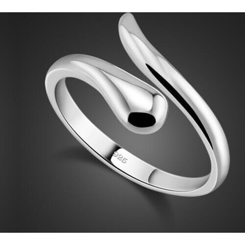 Classic Ring Simple Drip Ring Adjustable Woman100% 925 Sterling Silvers Ring Cute Ring For Children Fine Jewelry Gifts