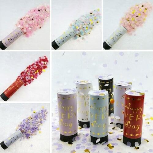 1Pcs Party Supplies Confetti Cannons Party Poppers Multicolor Confetti Launches Confetti Poppers Parties Birthday Wedding