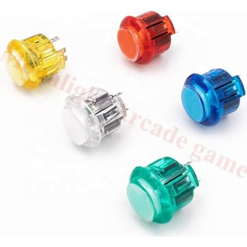 10pcs Arcade Transparent 30mm/24mm 5V LED Push Button with built in microswitch Replace SANWA OBSN-30 for Video game consoles