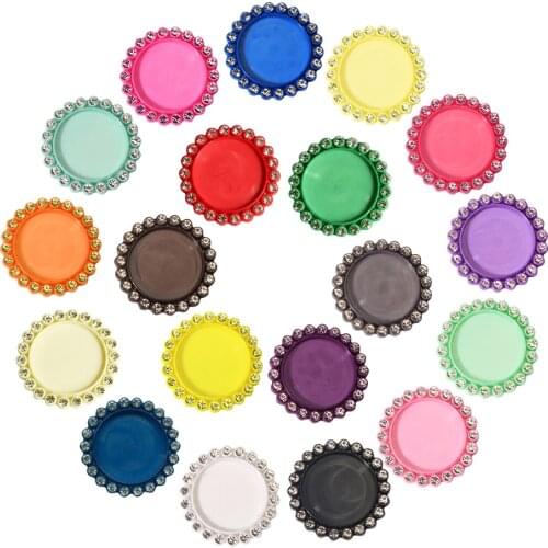 10PCS/Lot inner size 25mm crystal rhinestone button Artificial flower for DIY craft On Clear Strass by Free shipping BTN-5654