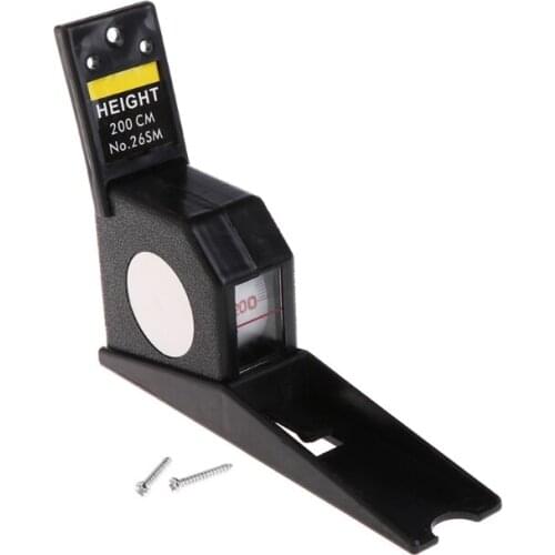 200cm Stadiometer Black Wall Mounted Height Meter Growth Ruler CM Metric Dropship