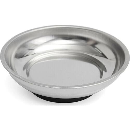 4Pcs Magnetic Stainless Steel Bowl Tray Magnetic Plate Tool For Nuts Bolts Screws Parts RV Camper Van Lorry Outdoor Goods