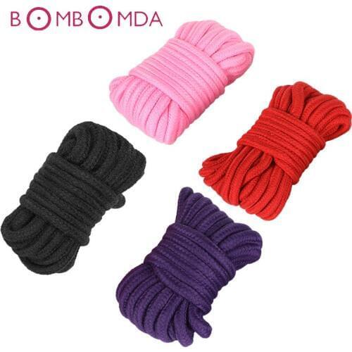 5M 10M Adult Games Soft Cotton Rope Restraint Fetish Flirting Sex Toys For Woman Couple SM Slave Bondage Rope Adult Cosplay Toys