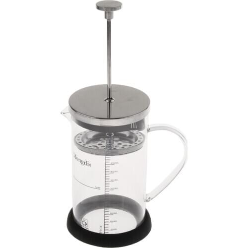 600ml COFFEE PRESS PLUNGER GLASS CAFETIERE FILTER COFFEE TEA MAKER