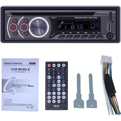 Car Stereo CD Player - Single Din Bluetooth o and Hands Free Calling MP3 Player CD/DVD/VCD USB Port AUX Input AM/FM Radio Re