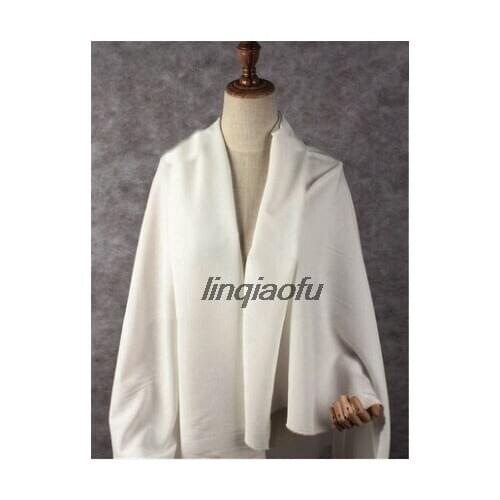 White bamboo chiffon fabric imitation linen texture dress breathable creative fabric