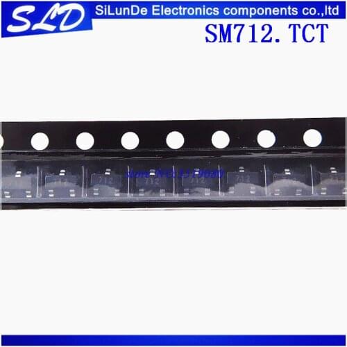 Free Shipping 100pcs/lot SM712.TCT SM712 712 SOT-23 new and original in stock