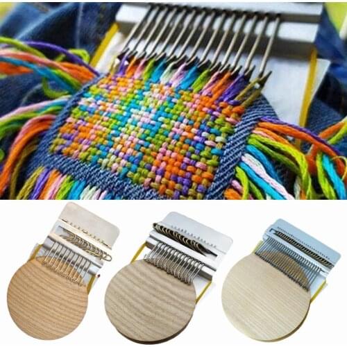 Small Weave Tool Knitted Board Portable Darning Machine Cloth Repair Accessory Jeans Repair Tool Sweater Socks Knitting Needles