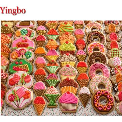 Full Square Diamond Painting Sweet Donut Cake DIY Diamond Mosaic Beadwork Embroidery Picture of Rhinestones Home Decor
