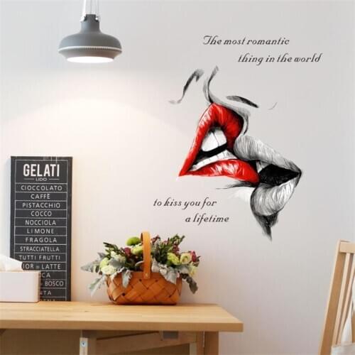 Classic confession wall stickers bedroom living room wall decoration door stickers modern art mural Door stickers