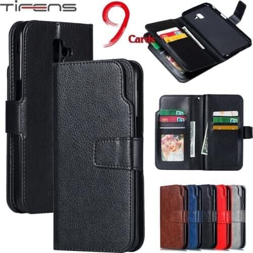 Leather Wallet J4plus J6plus Case For Samsung Galaxy J4 J6 Plus J8 J3 J2pro 2018 J5 J7 2017 2016 2015 Flip Card Slot Stand Cover