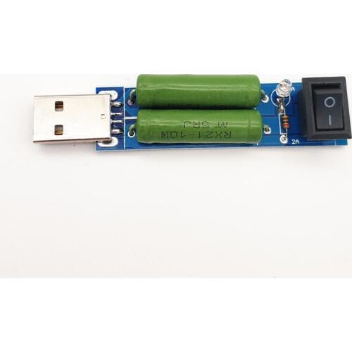 Mini USB Load Resistance Power Resistors Mobile Power Aging module 2A 1A with a switch