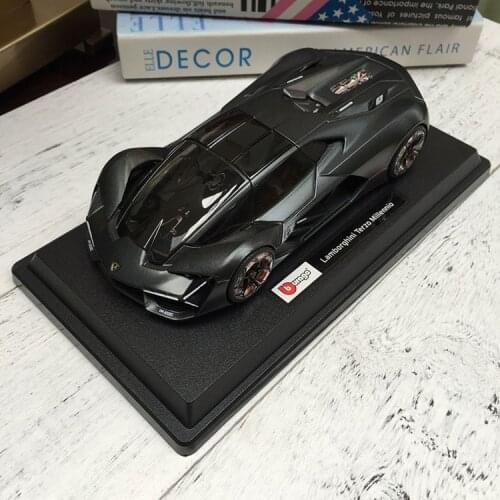 2020new 1:24 Terzo Millennio black alloy car model simulation car decoration collection gift toy Die casting model