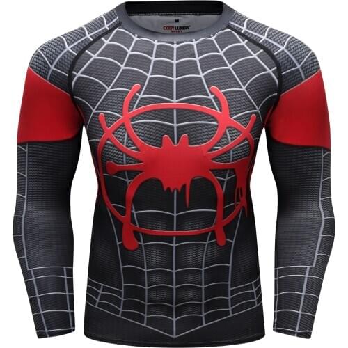 High Quality Mens Digital Sublimation Printed Rash Guard Running Gym Long Sleeve