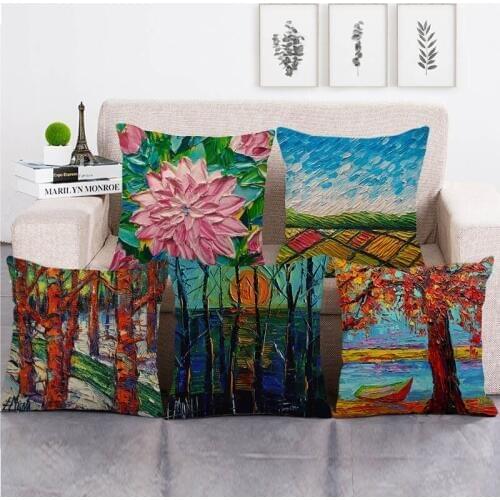 45cm*45cm Autumn design linen/cotton throw pillow covers couch cushion cover home decor pillow