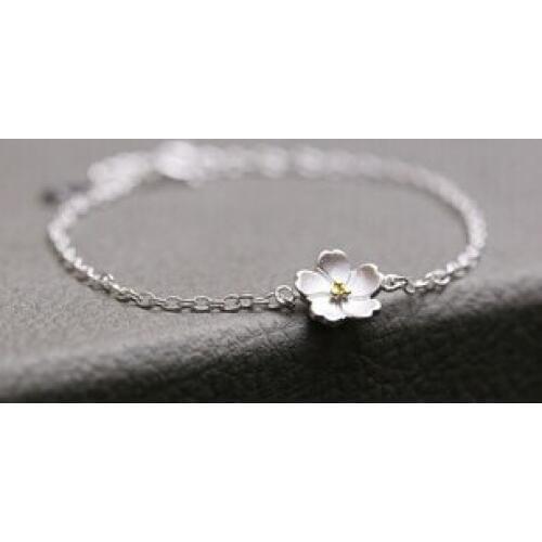 New 2016 fashion flower design 925 sterling silver ladies`bracelets jewelry Christmas gift Hot sell