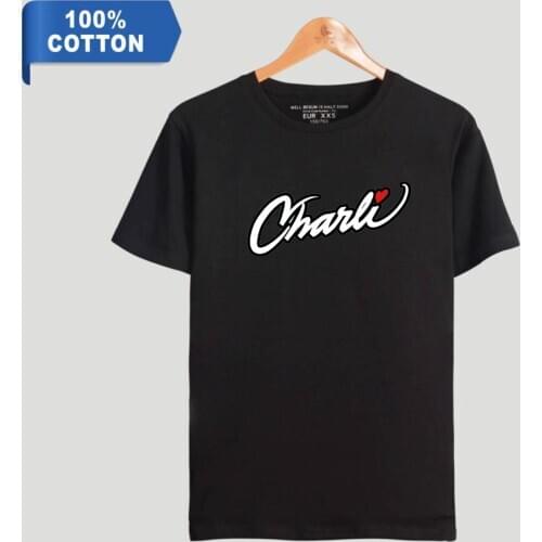 New 2020 Merch Charli D'amelio Charli Script Print T Shirt Men/Women 100% Cotton Adults/Children O-neck Short Sleeve T-Shirt