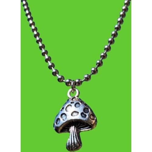 Cute Charm Mushroom Pendant Necklace For Women Girls Punk Hip Hop Cool Street Plant Choker Necklace Jewelry Gifts New