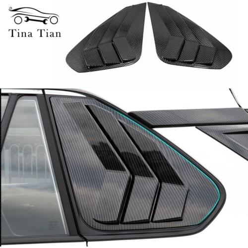 Fit for 19-20- Toyota Auto RAV4 Modified Curtains Decoration Carbon Fiber Model after Triangular Light Patch Bar