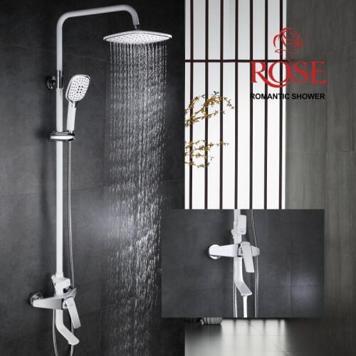 ROSE Shower system, shower set, brass beautifu shower watering can and rainfall shower, faucet aerator in Bath R1336F