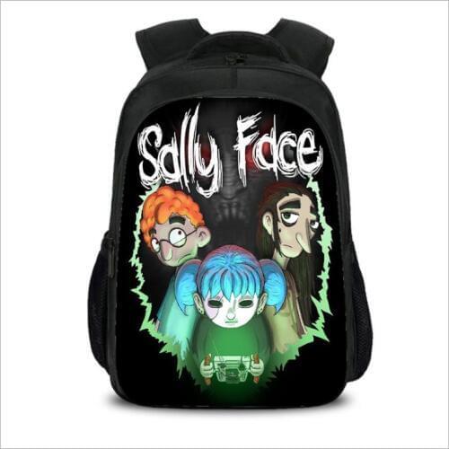 Sally Face backpacks kids school bags teenagers printed backpack Hip Hop Bag Unisex travel Bookbag Nylon Can Customized bag