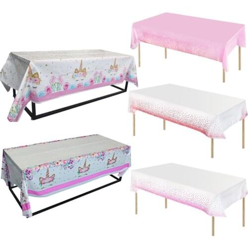 Unicorn Party Kids Tablecloth Disposable Paper Plates Cup Birthday Party Baby Shower Decor Supplies 1st Birthday Party Decor