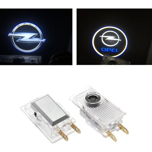 Car styling 1Pair LED Courtesy Lamp Car Door Welcome Lights 12V Projector Logo shadow lamp bulb For Opel Insignia Accessories