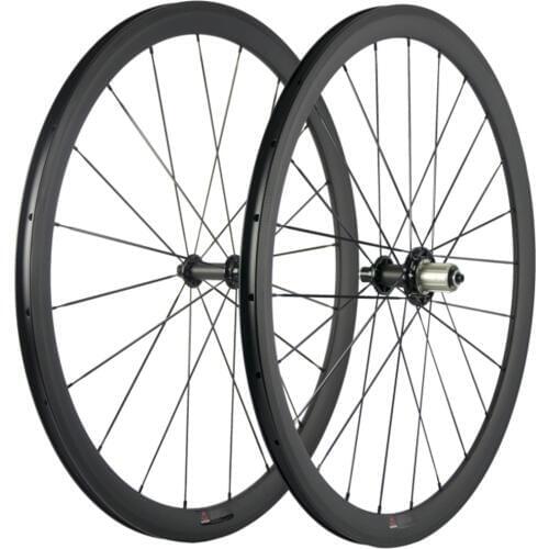 Hot Sale Carbon Fiber Road Bike Wheels 700C Clincher Wheelset 38mm matte 25mm U Shape Basalt Braking Surface